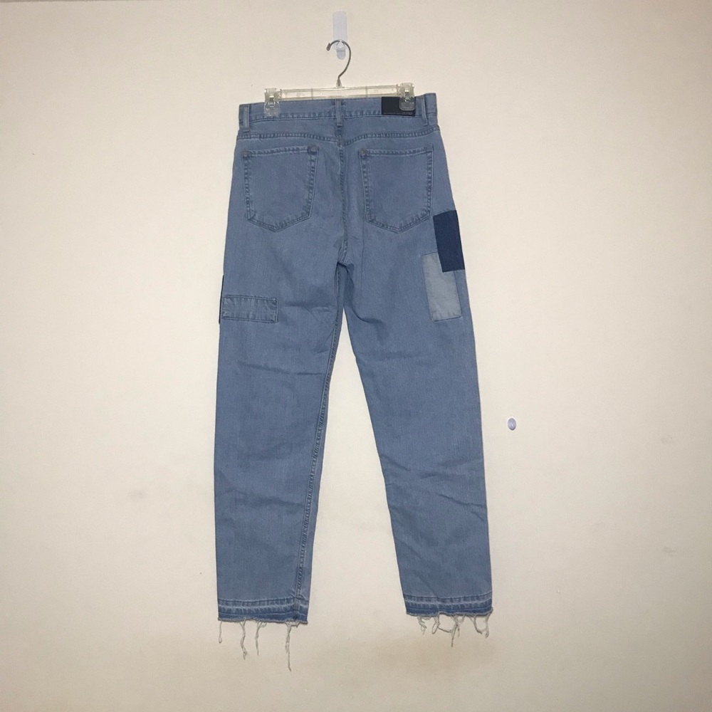 Patch denim straight jeans XL 33 foreve 21 - Picture 8 of 12